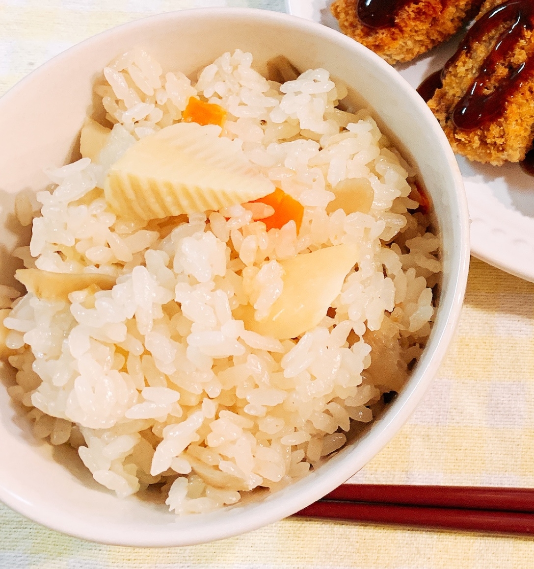 白だしで簡単!たけのこの炊き込みご飯!