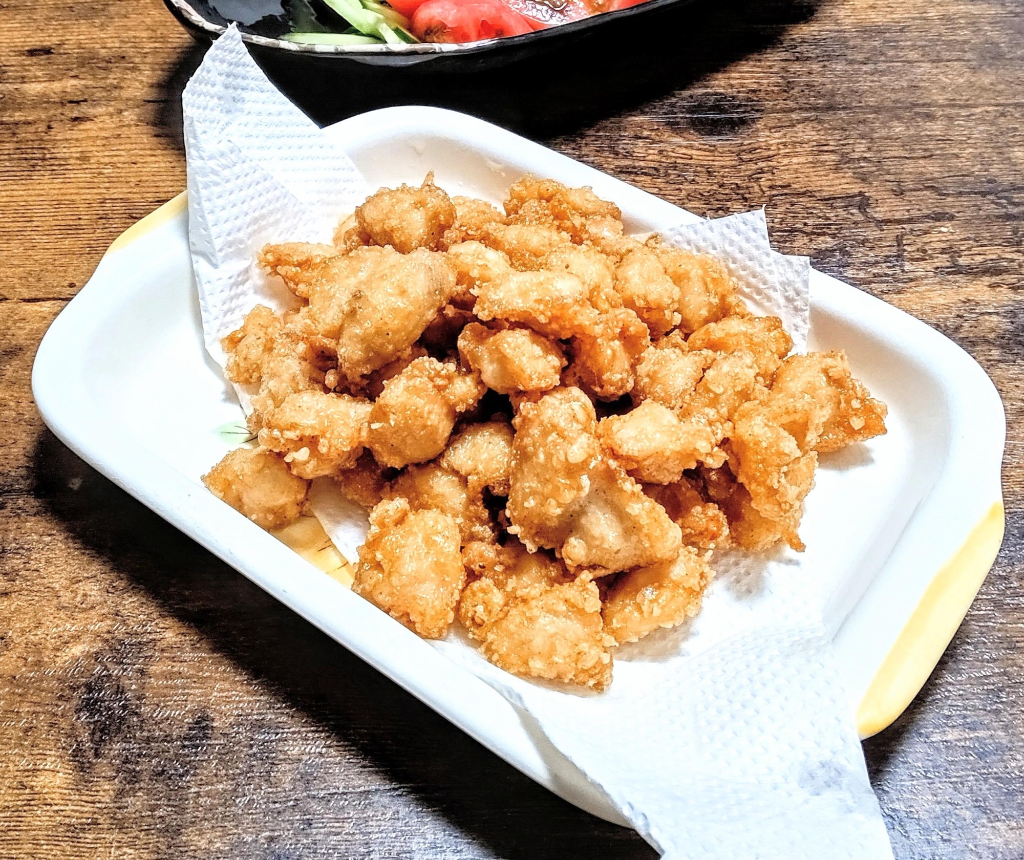 ぼんじりで唐揚げ