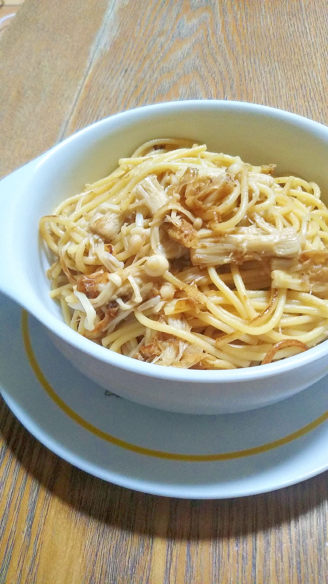 えのき かつお節でお手軽 バター醤油パスタ レシピ 作り方 By ぺるく ろ 楽天レシピ