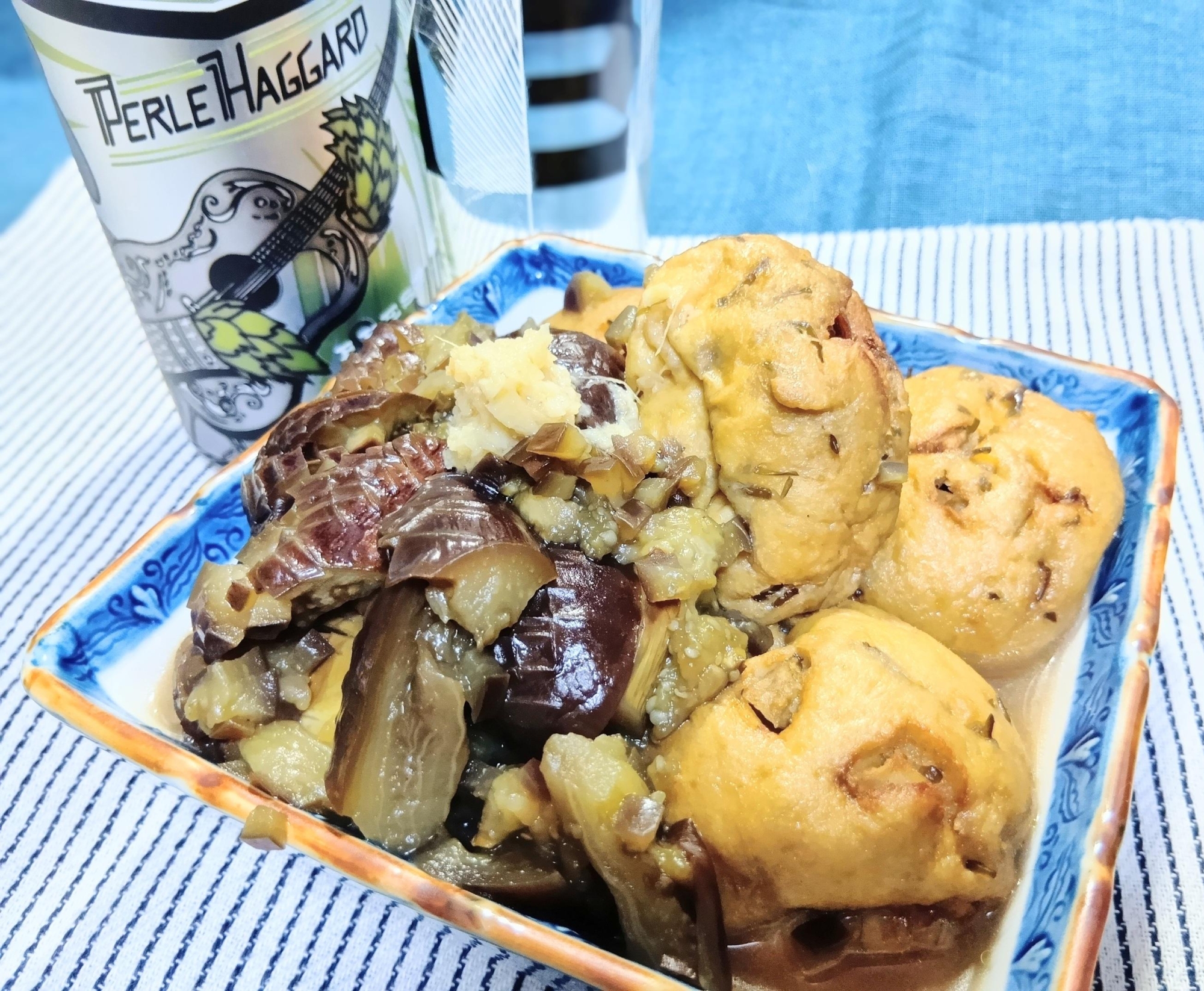 冷やしても美味！なすとがんもどきの田舎風煮びたし