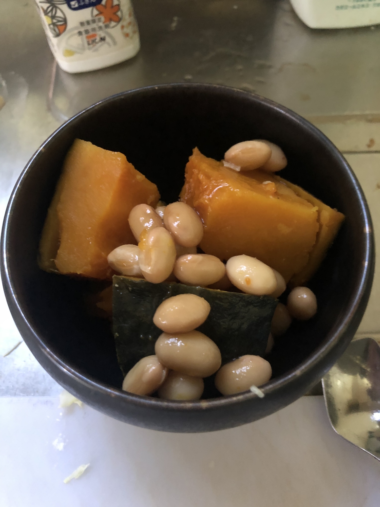 大豆とかぼちゃの煮物