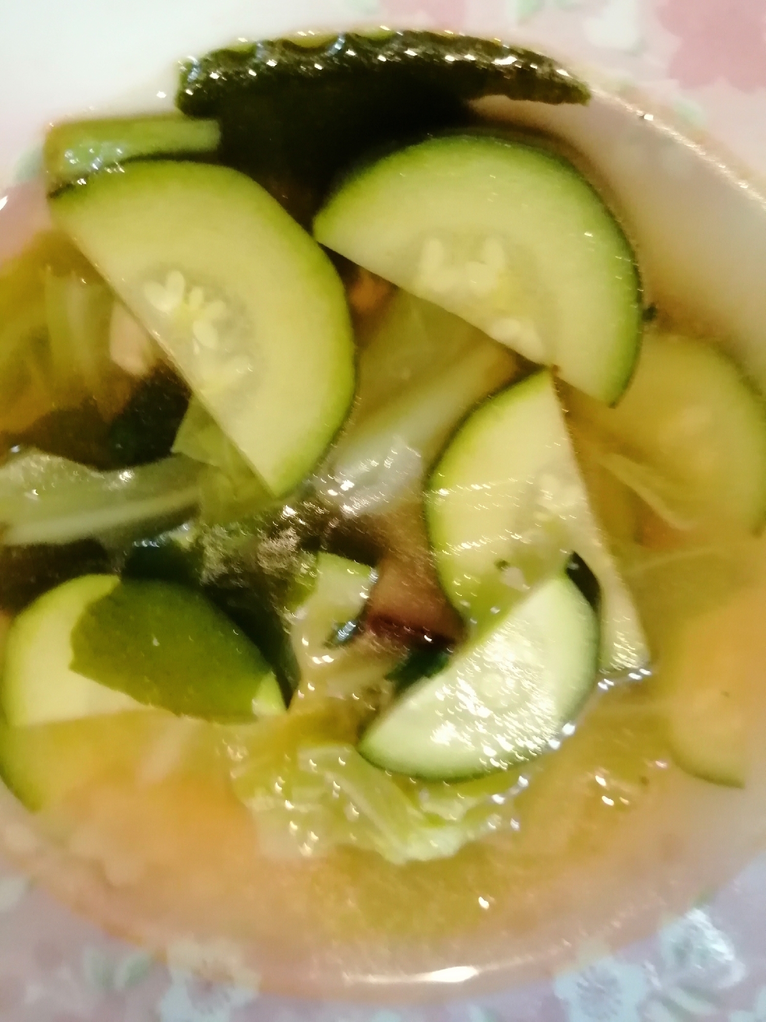 ズッキーニと白菜のスープ