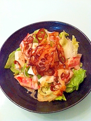 妊婦レシピ 貧血改善レンコンチップ入カリカリサラダ レシピ 作り方 By おいしい追求人 楽天レシピ