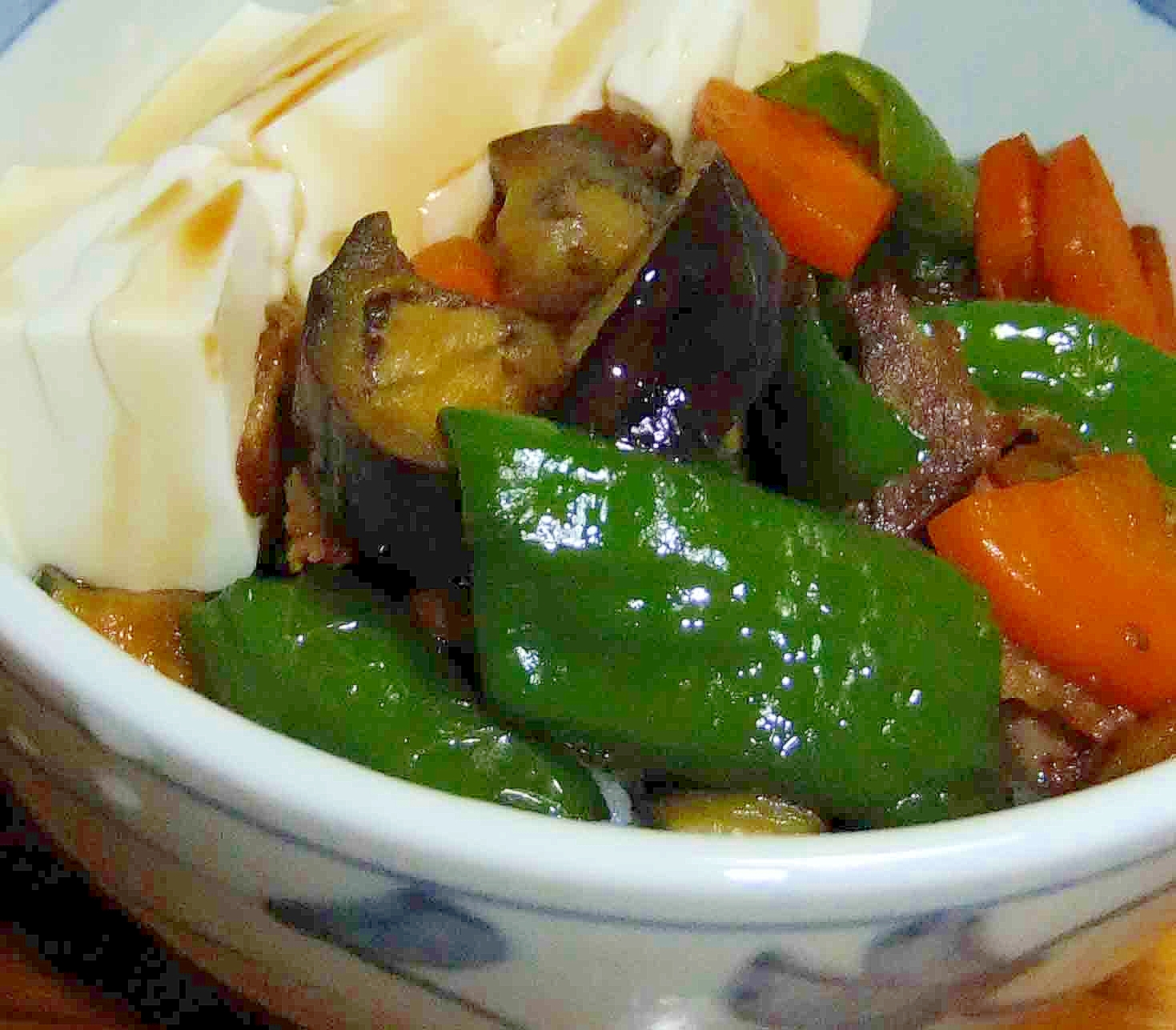 野菜と豆腐の小どんぶり