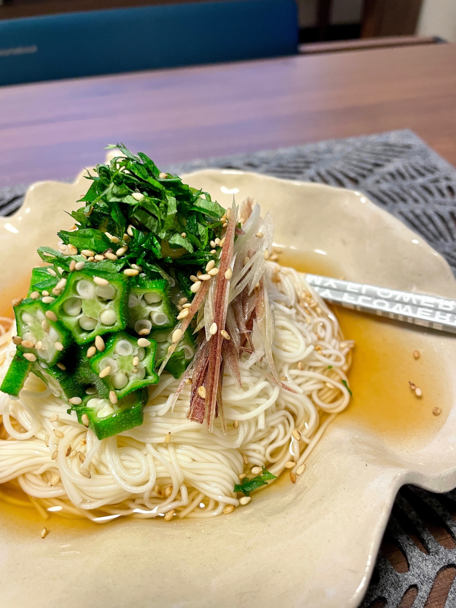 【夏バテ防止✨】夏野菜の簡単スタミナそうめん