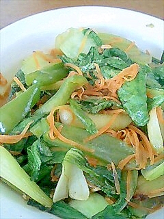 チンゲン菜とにんじんの簡単!野菜炒め