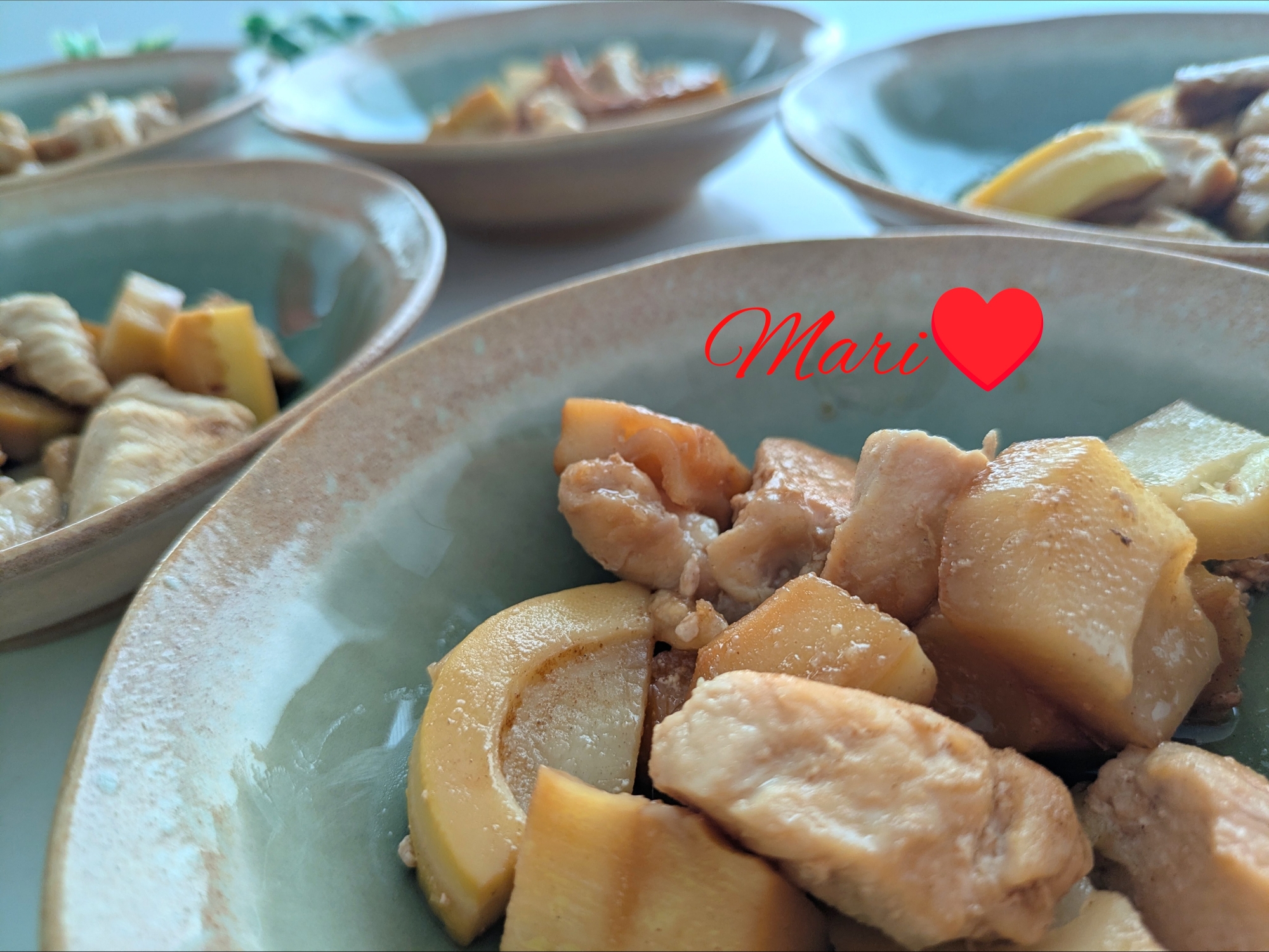 照り旨！たけのこと鶏胸肉の炒め物
