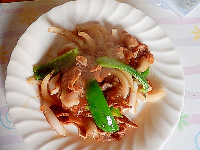 豚小間のみりん醤油炒め