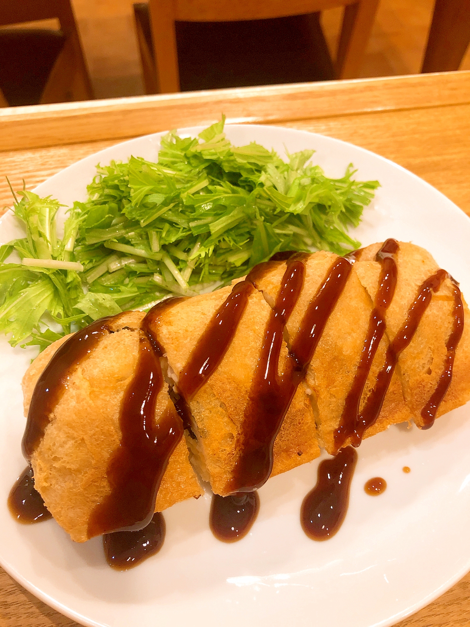 鶏むね肉のカサ増し油揚げカツ☆