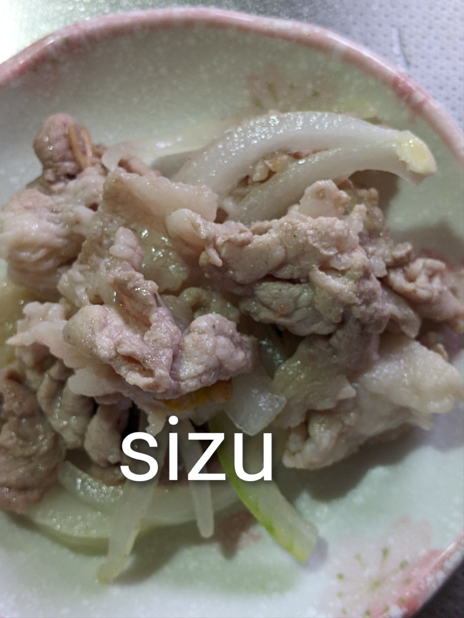 豚肉と玉ねぎの白だし煮