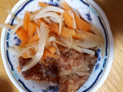 鶏唐揚げの南蛮酢(^^)with人参＆玉ねぎ♪