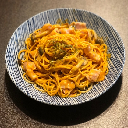 ♡お好きな野菜で♪ベーコンのトマトクリームパスタ♡