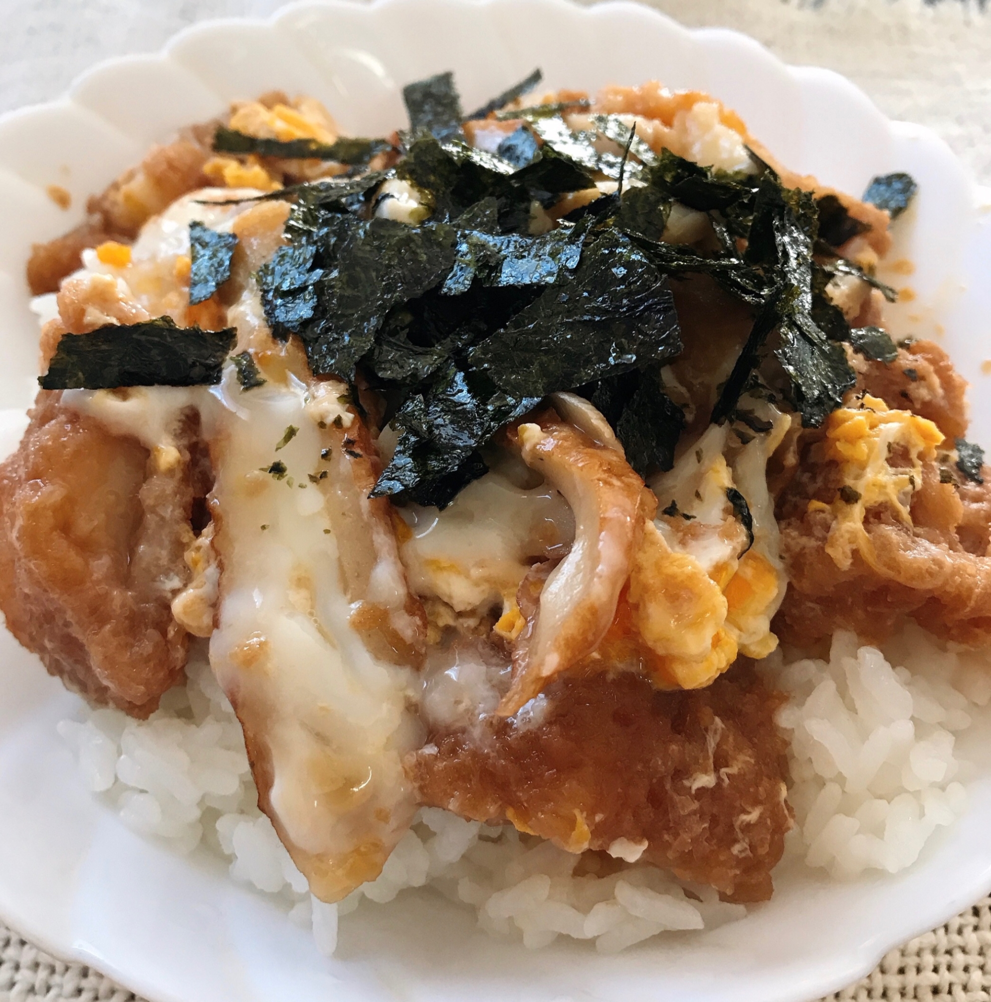 イカフライのカツ丼風(めんつゆ不使用)