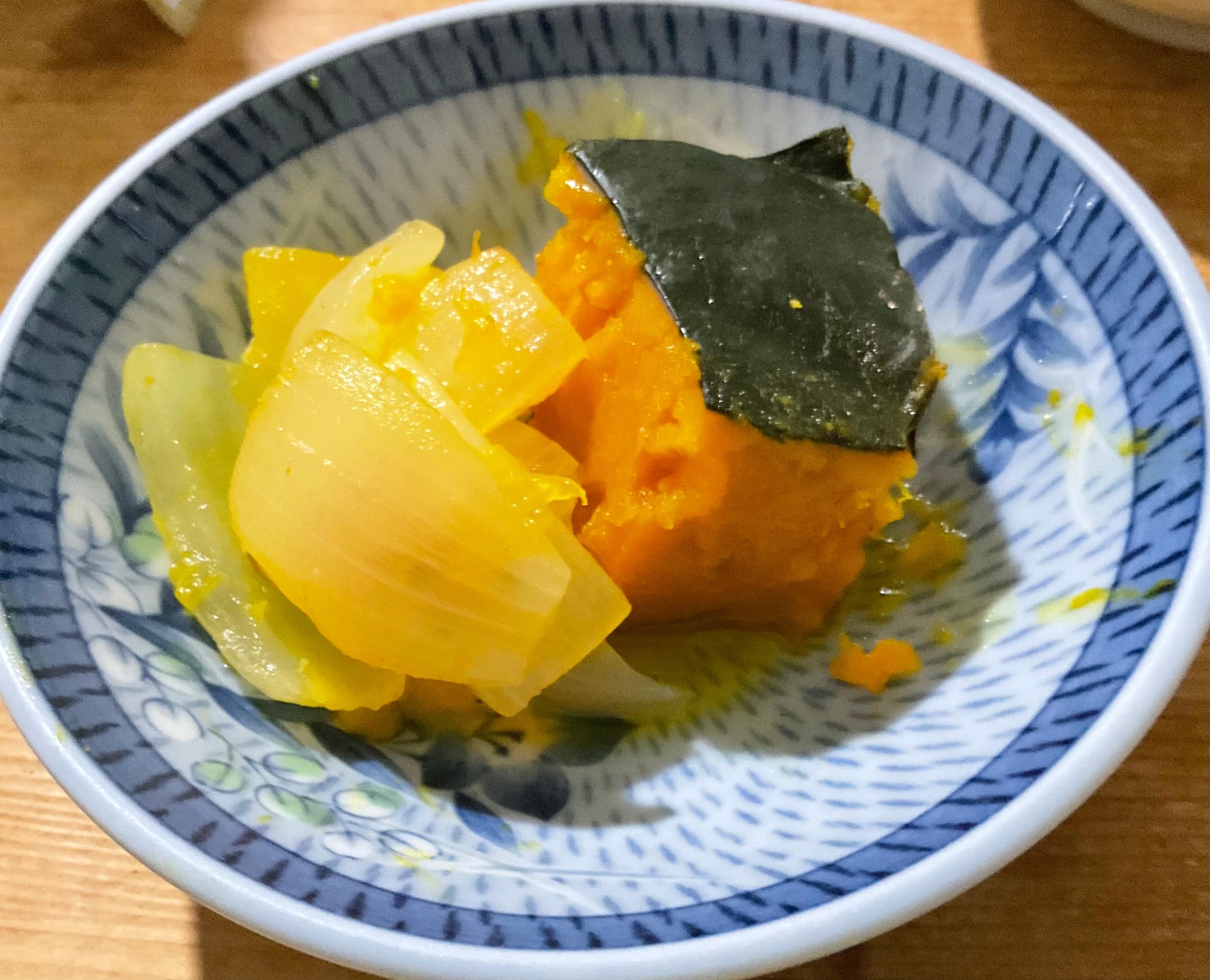 玉ねぎとかぼちゃの煮物