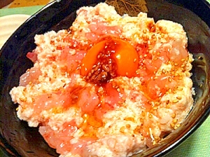 とろりともっちり甘海老の塩辛で作るふわふわ丼 レシピ 作り方 By 嵯峨 恭也 楽天レシピ