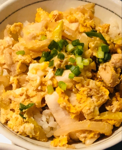 簡単に美味しい親子丼ができました。
ごちそうさまでした(*￣▽￣*)ノ