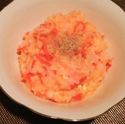 紅生姜入り…ポカポカ美味しい♡卵おじや