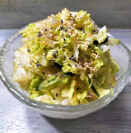 5分で完成♡シャキシャキ♡白菜ときゅうりのサラダ