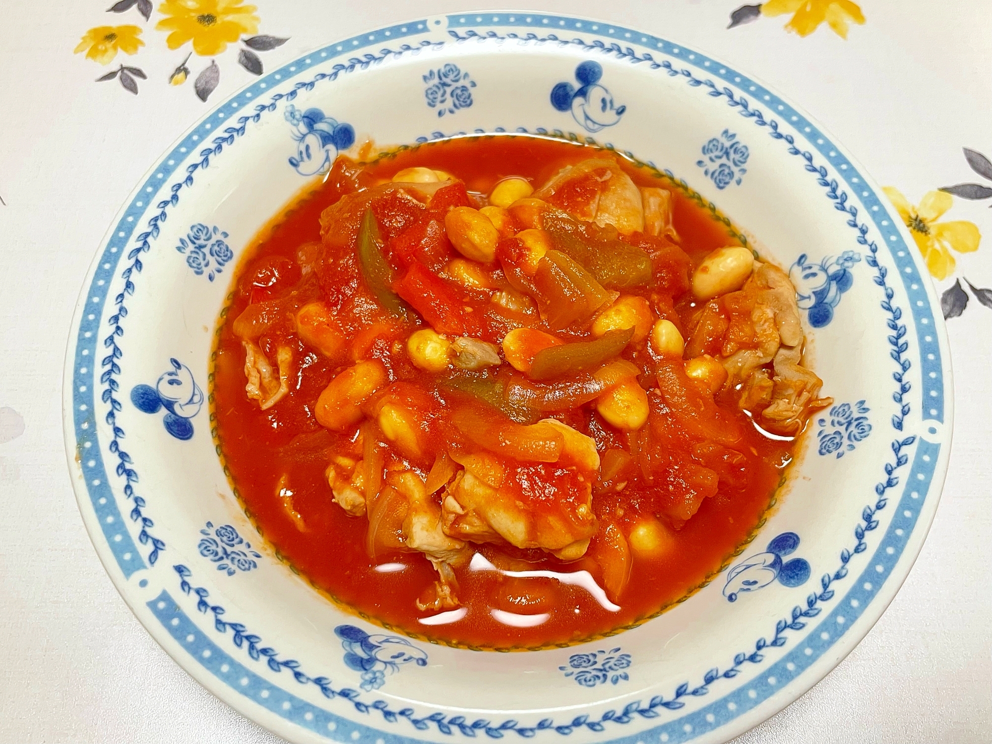 鶏もも肉と大豆のトマトカレー