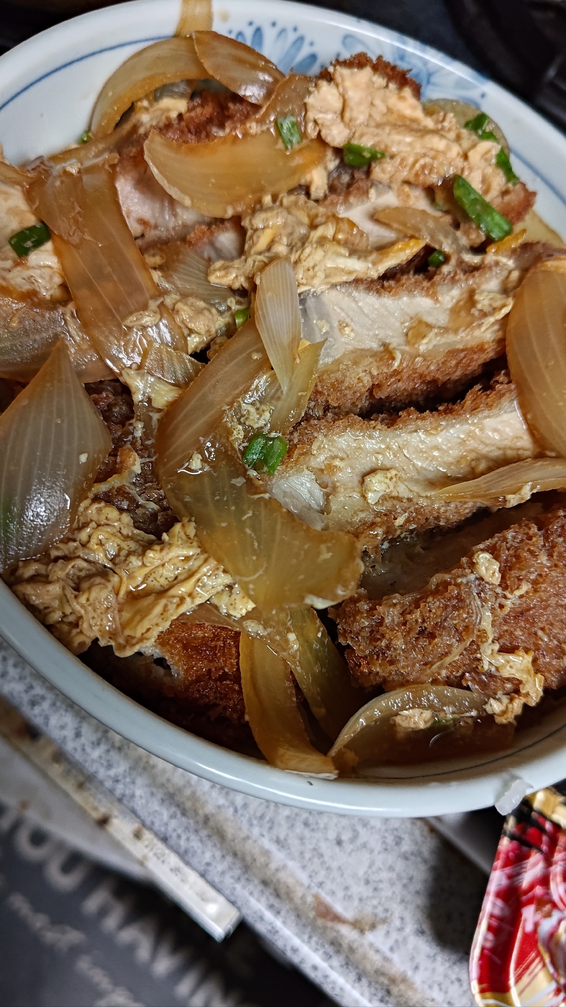 豚カツのたまごとじ煮