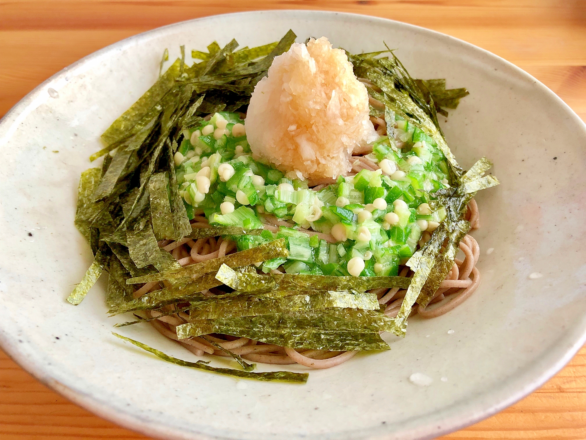 暑い日に☆ネバネバ！おくらおろし蕎麦