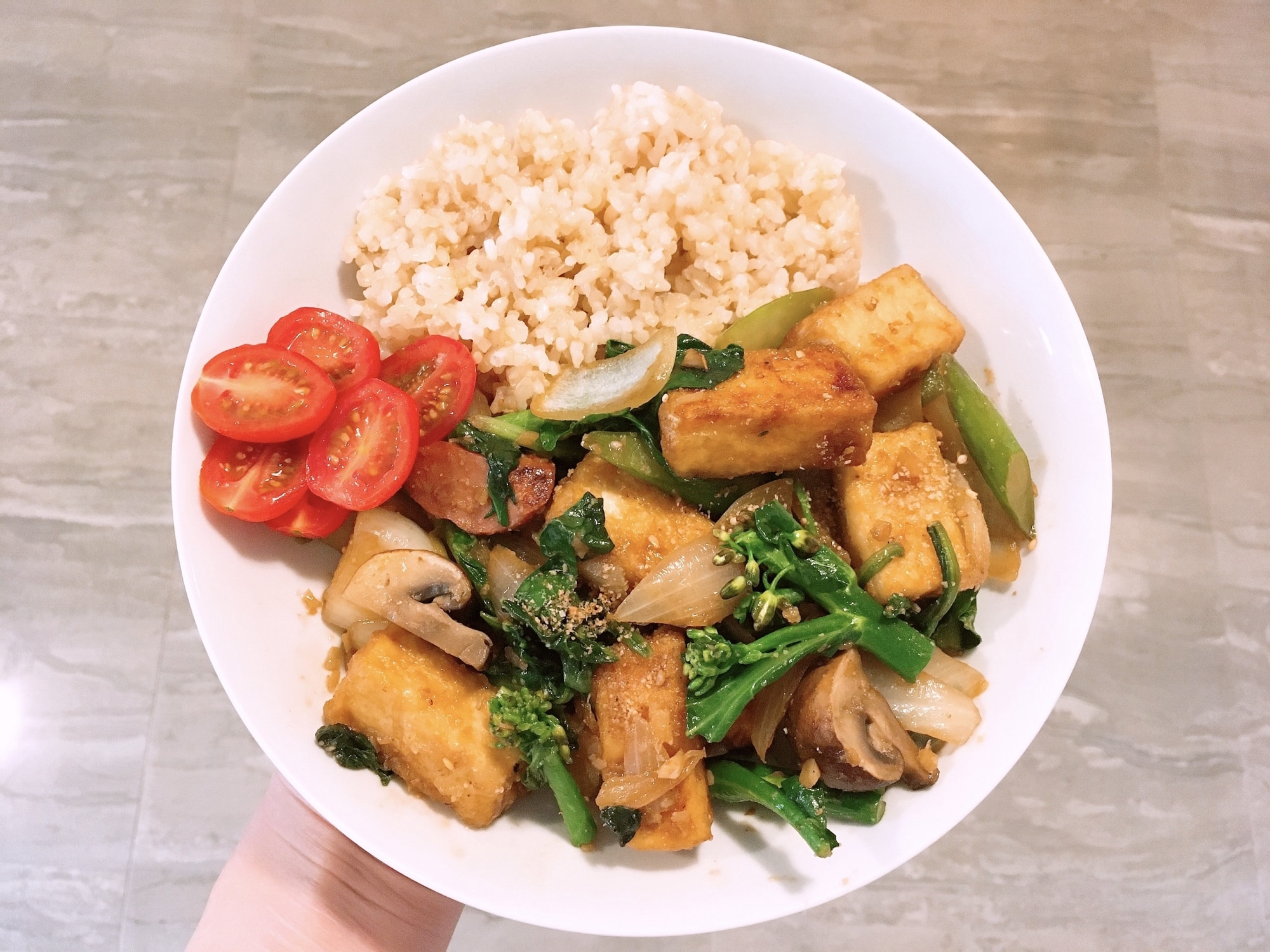 ヴィーガン お豆腐と野菜の炒め物