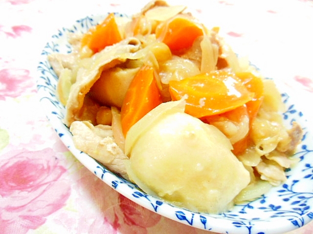 ❤里芋と豚肉と人参＆玉葱の煮物❤