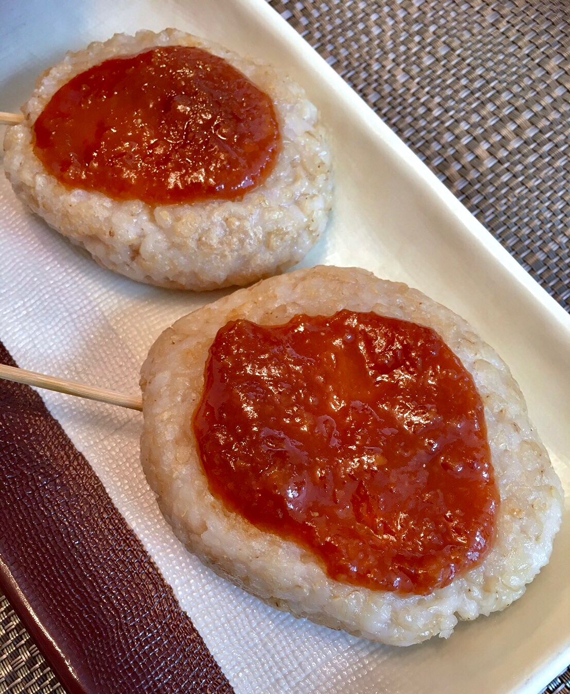 蜂蜜味噌のタレが美味しい♡玄米の五平餅♡