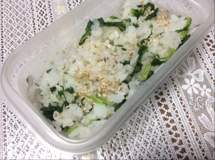 大根の間引き菜で作りました♪おばあちゃんの菜めしは懐かしい味わいです♡ほっこり美味しく頂きました♡レシピ感謝です（≧∇≦）