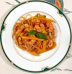 海老 ズッキーニ パプリカ ラ フランスのパスタ レシピ 作り方 By 2727椿 楽天レシピ