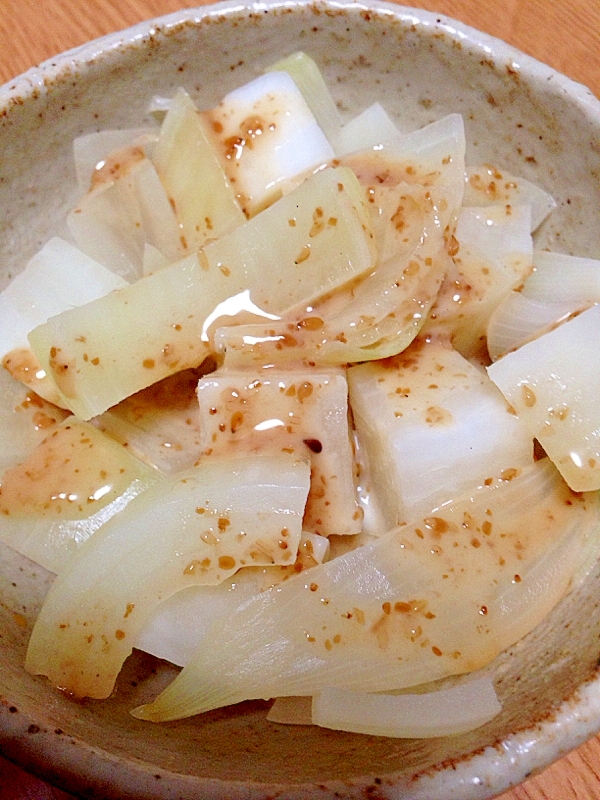 大根＆玉ねぎの胡麻ドレ温野菜サラダ！！