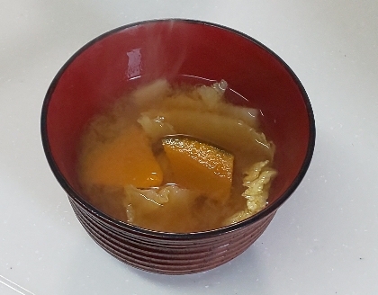 白菜とかぼちゃの味噌汁