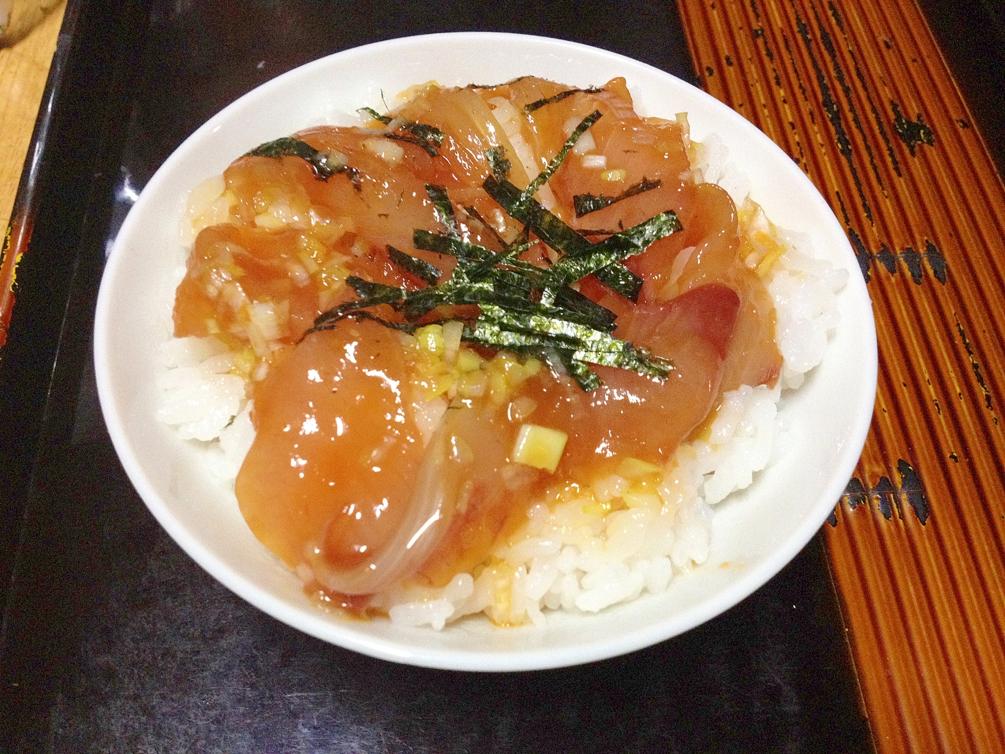 ちょっと フクラギのユッケ丼 レシピ 作り方 By らくらく2709 楽天レシピ