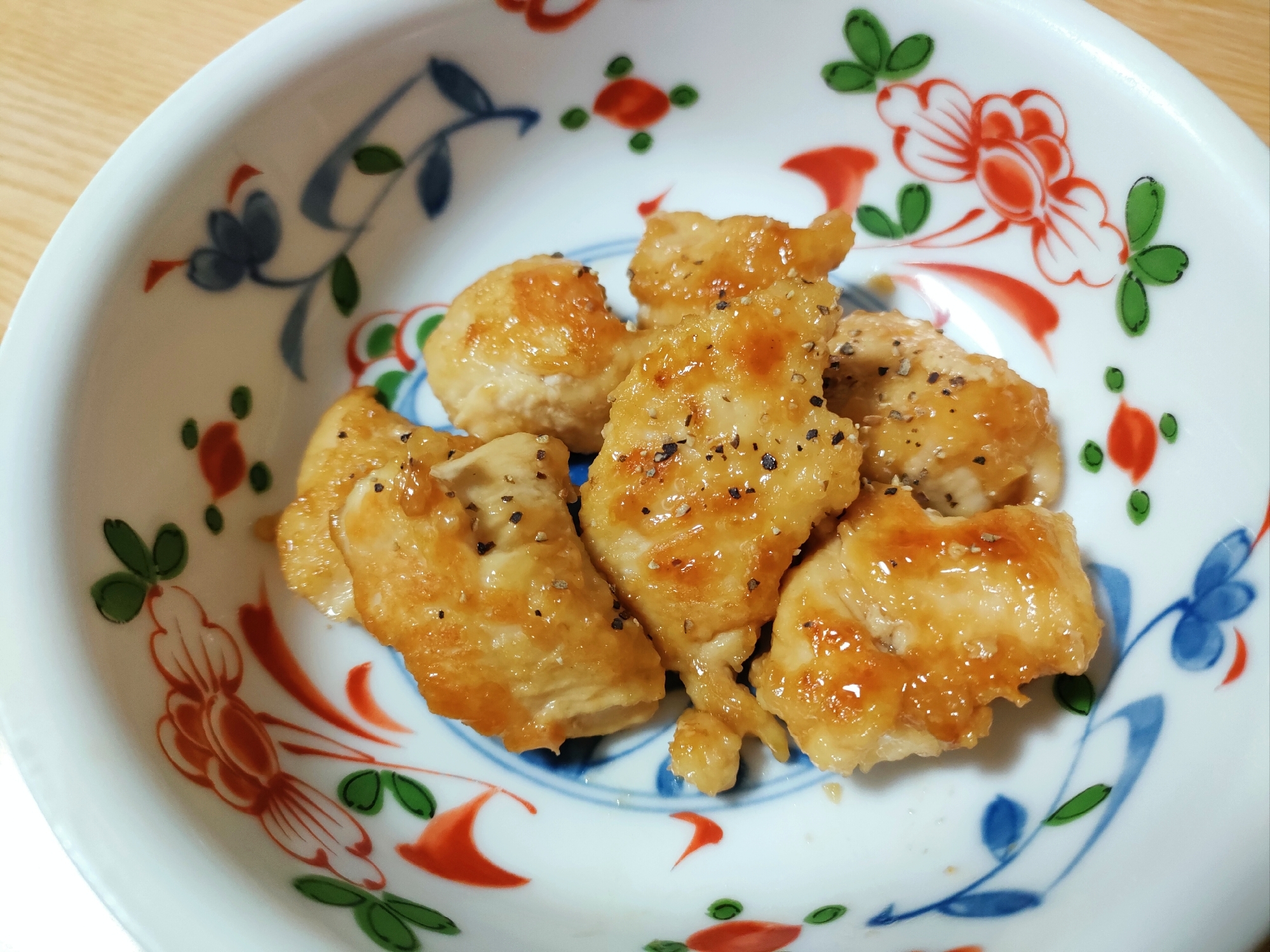 鶏むね肉のペッパー醤油焼き