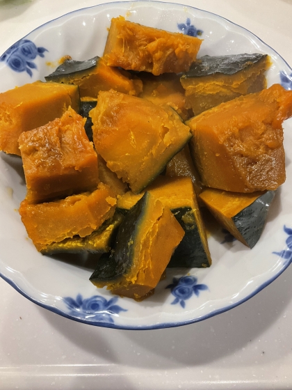 10分加熱で煮崩れなし☆フライパンでかぼちゃの煮物