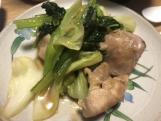 小松菜も入れました！優しい味の味噌炒めでした(^○^)