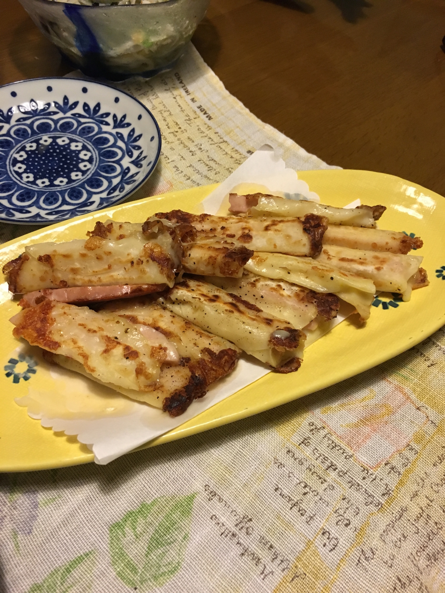 餃子の皮で★ハムチーズ巻き