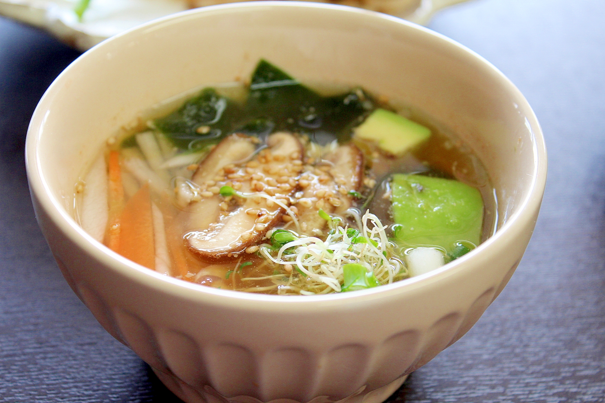 冷製味噌スープ【ローフード】
