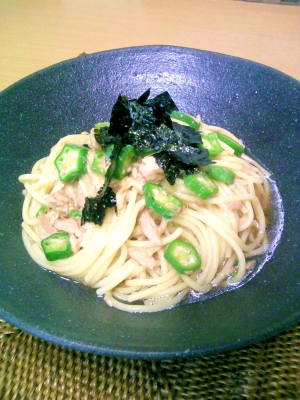 超簡単 ツナとオクラの混ぜるだけパスタ レシピ 作り方 By Saru Bobo 楽天レシピ