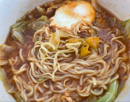 キムチ鍋の〆に♪台湾風焼きラーメン！