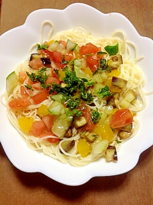 夏野菜の冷製カッペリーニ