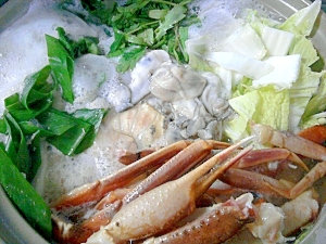お野菜たっぷりの蟹かき鍋