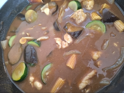 鶏もも肉と茄子のカレー