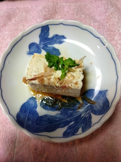 冷奴アレンジ 菜の花おかかのせ
