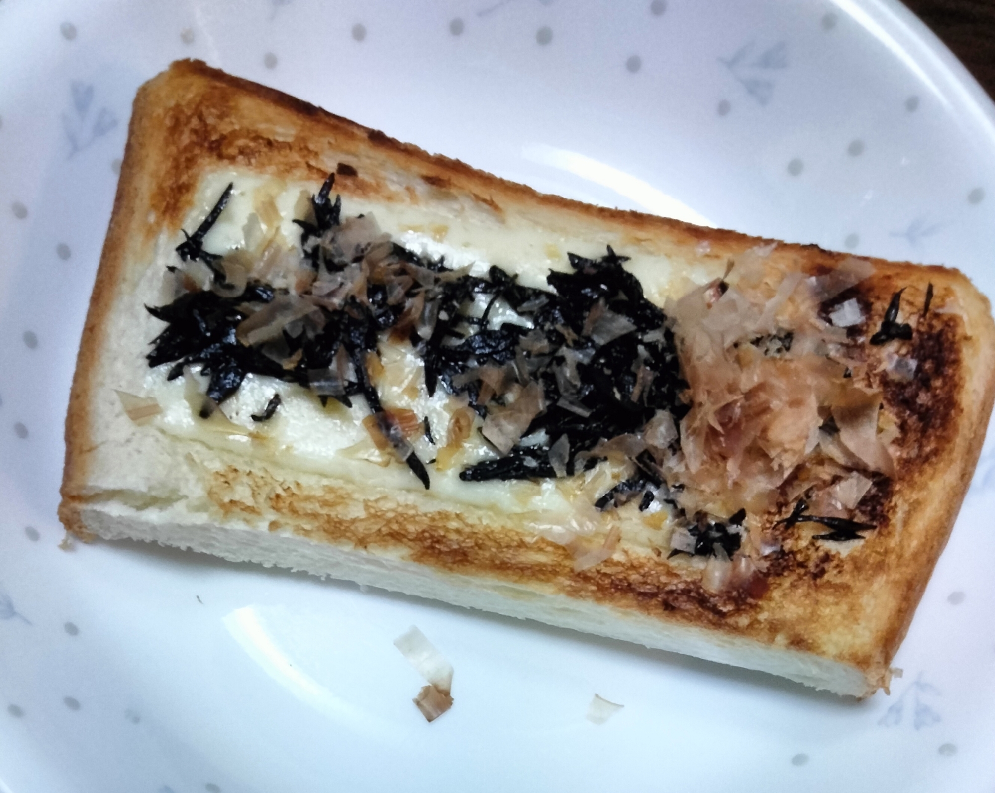 チーズトーストアレンジ 佃煮&かつお節