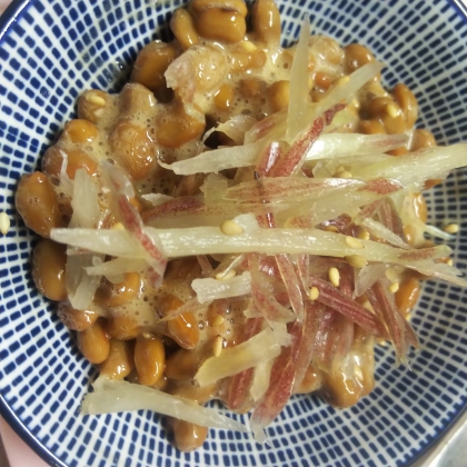おつまみにもᕷ* みょうがと梅のアレンジ納豆ꕤ୭*