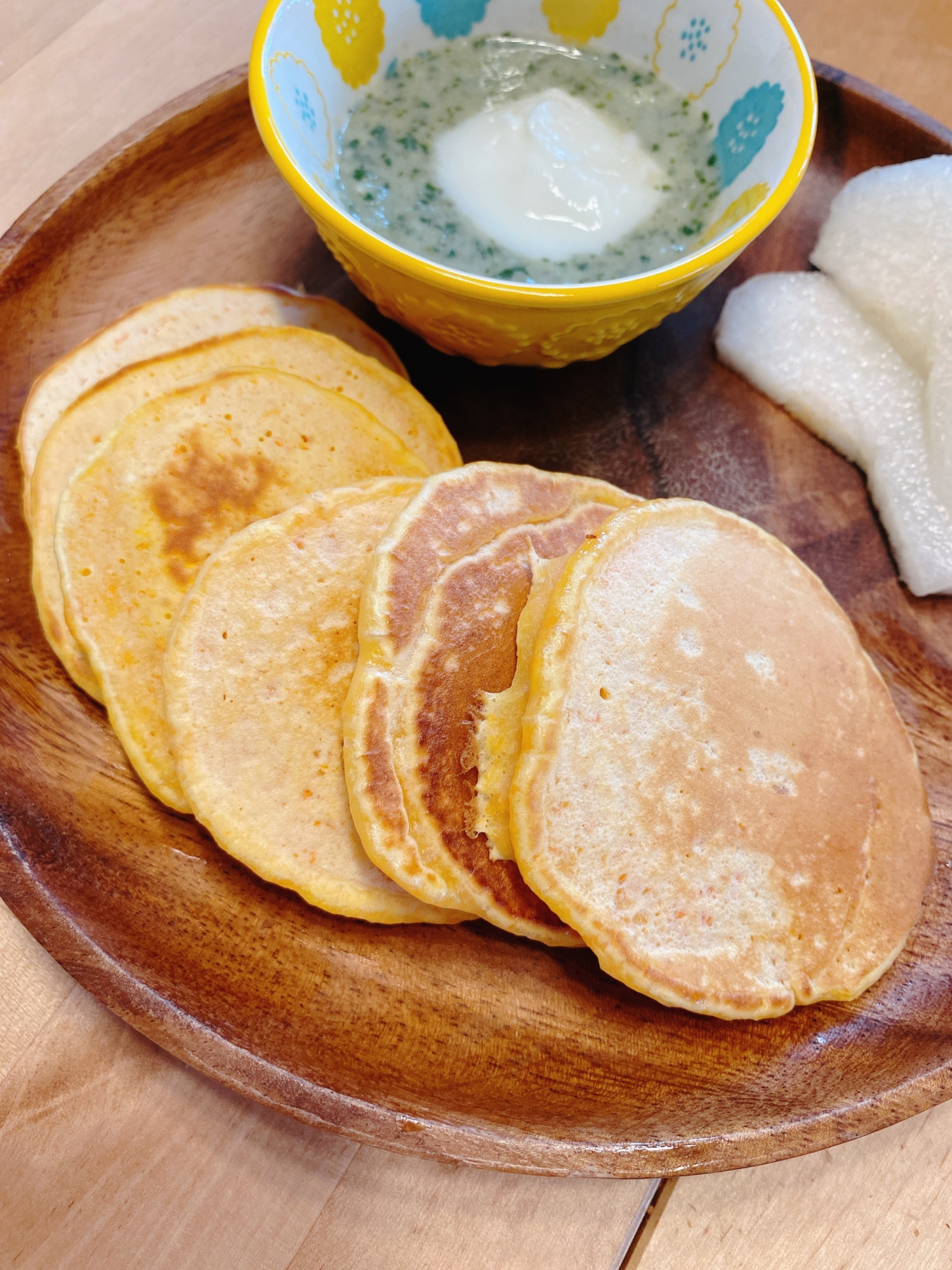 離乳食中期 手掴み食べ 卵不使用人参パンケーキ レシピ 作り方 By きゃんちょめりん 楽天レシピ 離乳食中期 手掴み食べ 卵不使用人参パンケーキ レシピ 作り方 By きゃんちょめりん 楽天レシピ