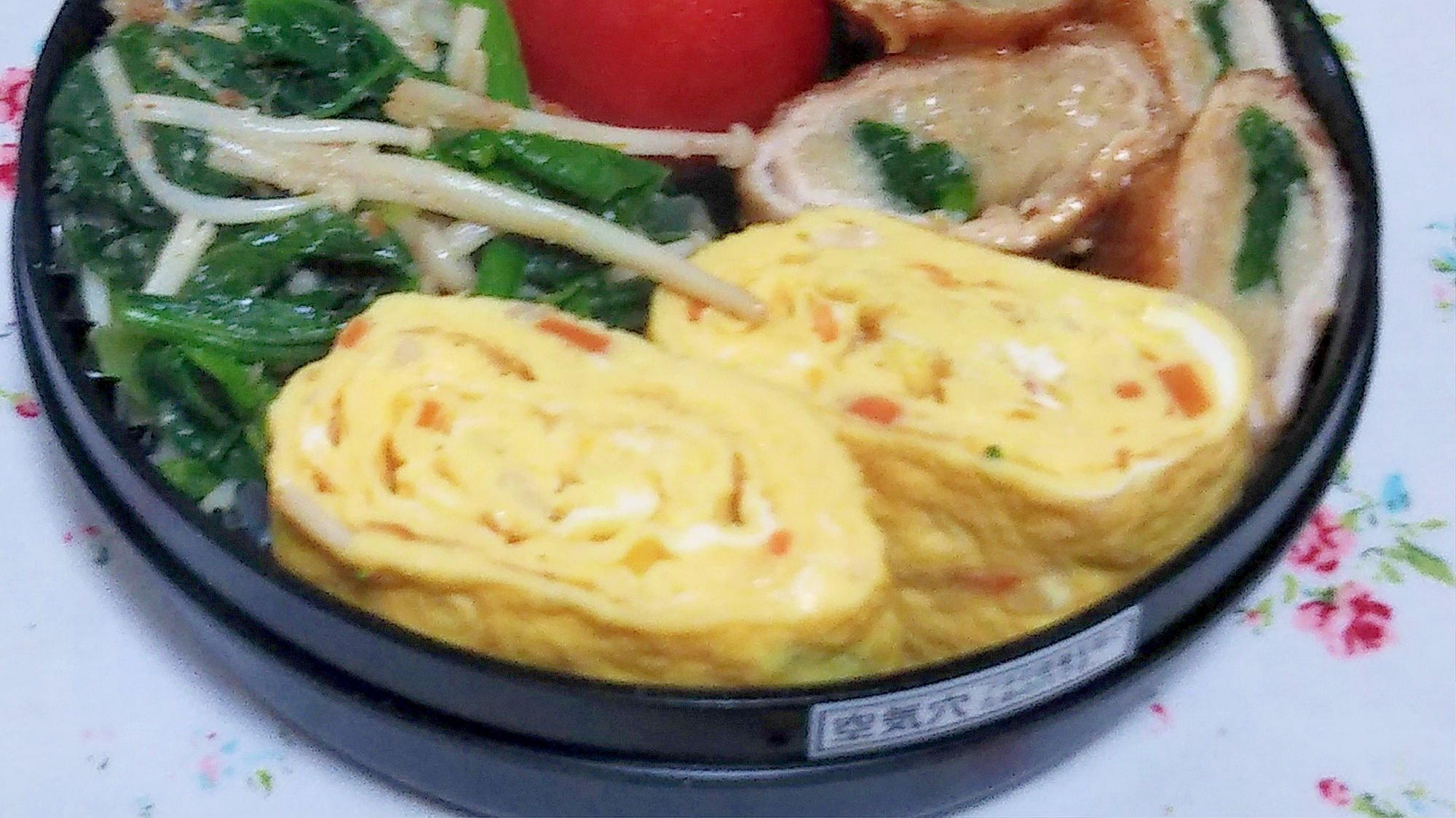 簡単作りおき！えのきと人参の卵焼き
