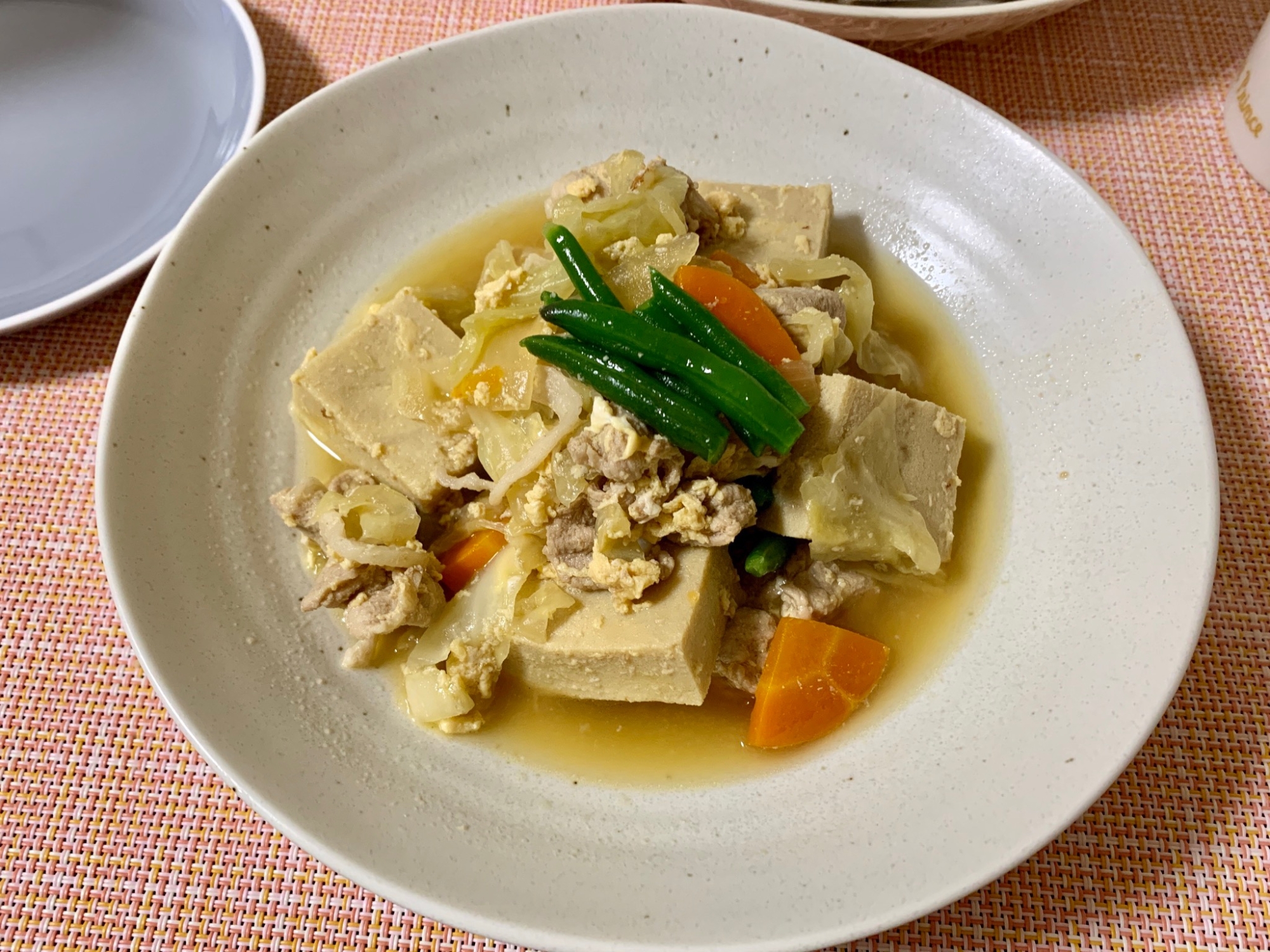 高野豆腐と豚肉の卵とじ