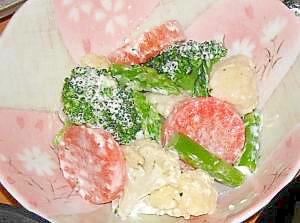 冷凍の温野菜ミックスでマヨネーズサラダ